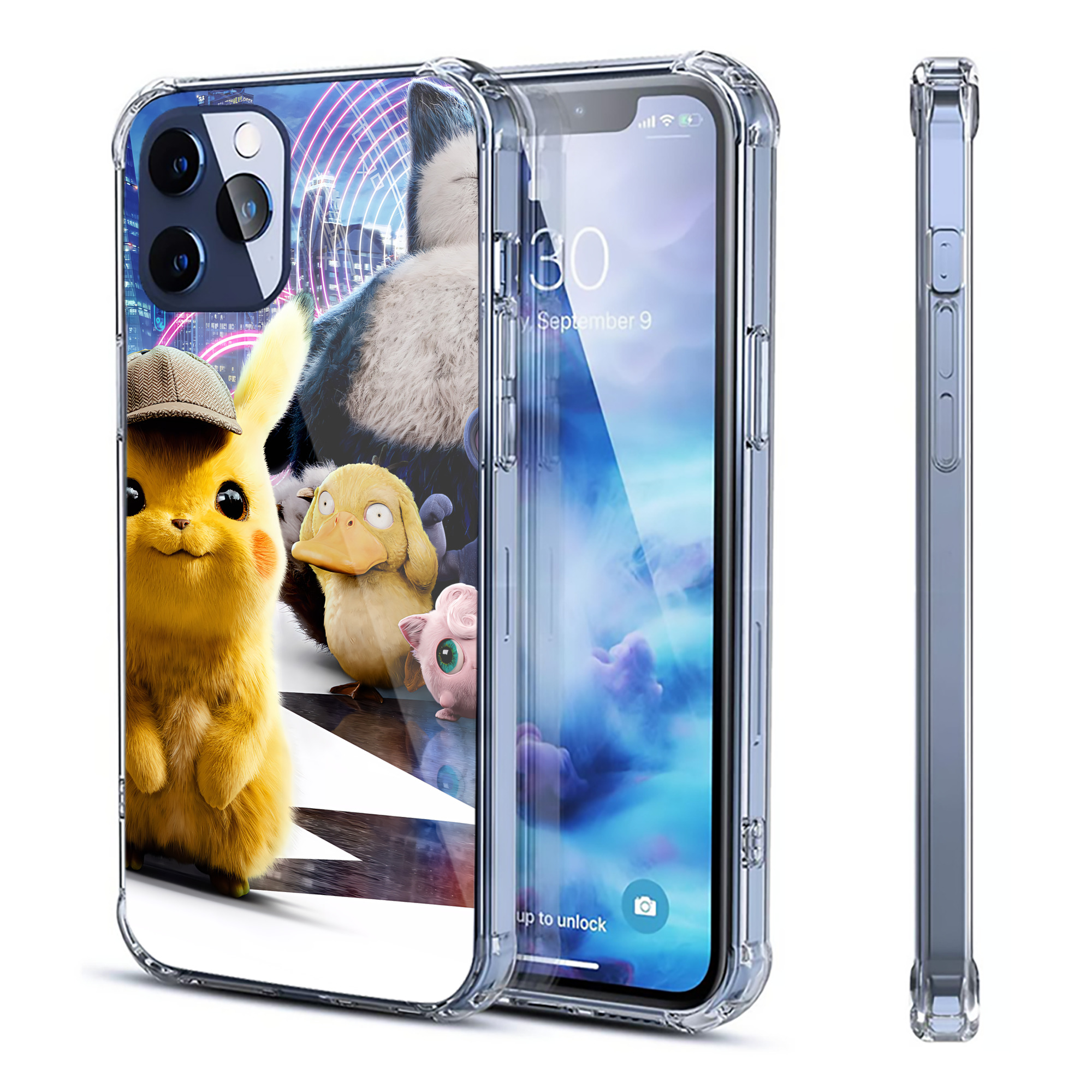 （画像用） ポケットモンスター Pokémon 【iPhone 12シリーズ対応】透明スマホケース（クリアソフトケース）